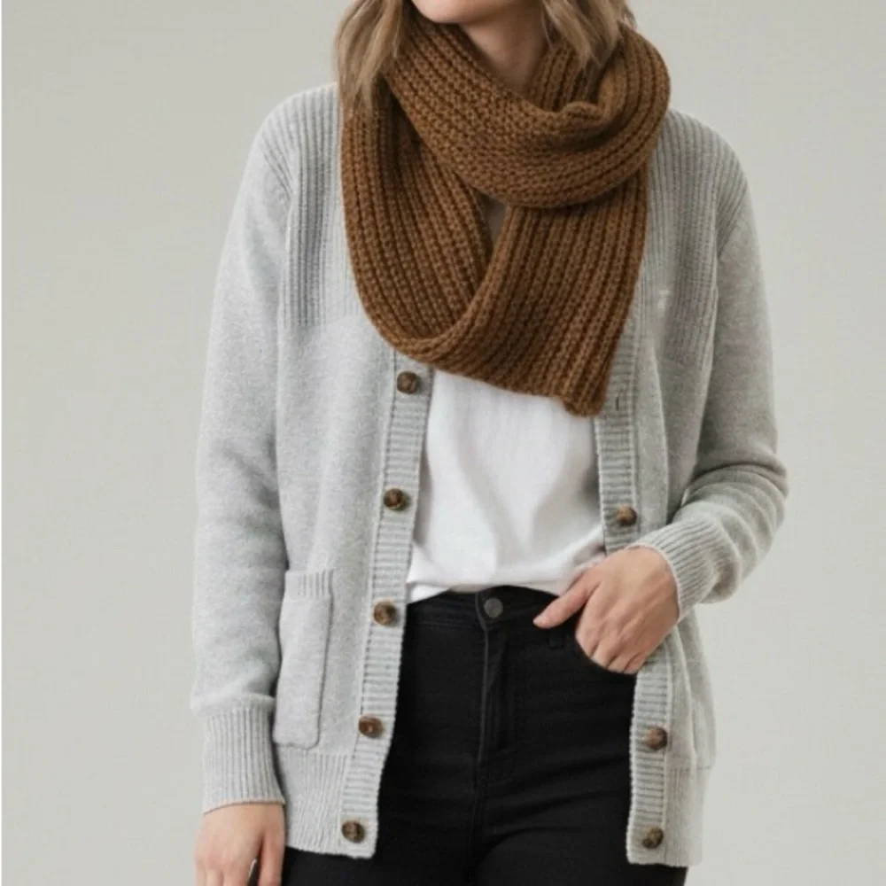 Abercrombie & Fitch Icon Boyfriend Cardigan Heathered Light Mint Green Size M - Picture 2 of 10